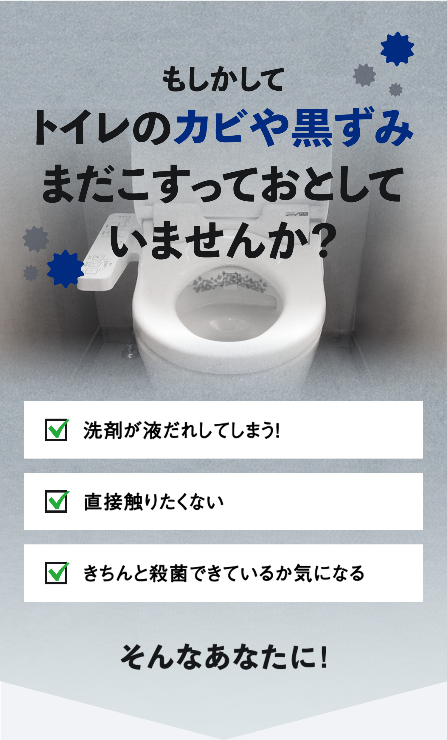 もしかしてトイレのカビ汚れ見ぬふりをしていませんか?